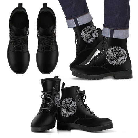 CELTIC THISTLE LEATHER BOOTS 8