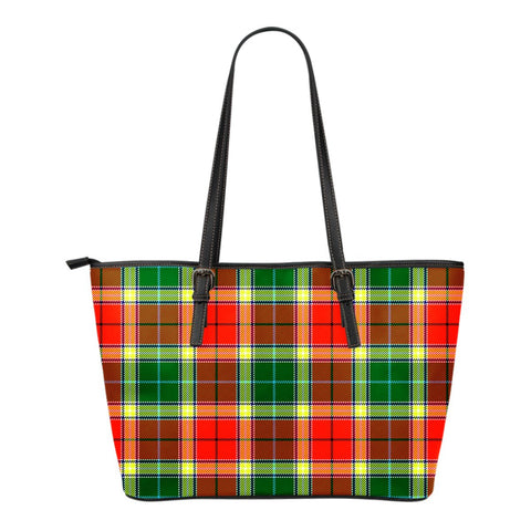 GIBBS TARTAN LARGE LEATHER TOTE