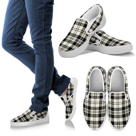 SCOTT BLACK & WHITE ANCIENT TARTAN SLIP ONS