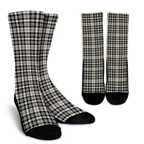 SCOTT BLACK WHITE ANCIENT TARTAN CREW SOCKS