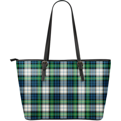 GORDON DRESS ANCIENT TARTAN SMALL LEATHER TOTE