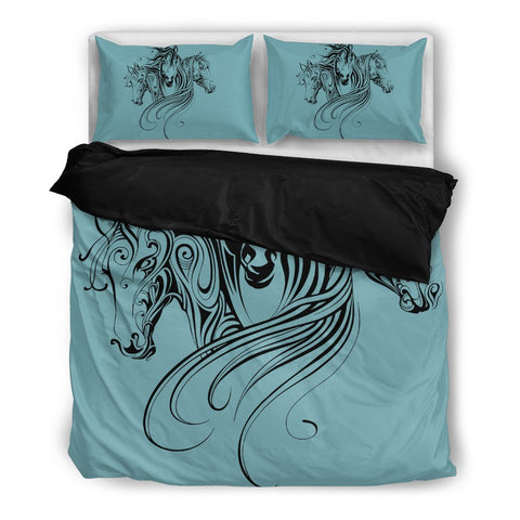 TRI HORSE BEDDING SET