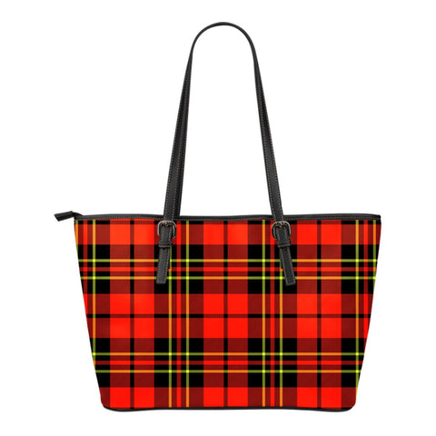 BRODIE MODERN TARTAN SMALL LEATHER TOTE