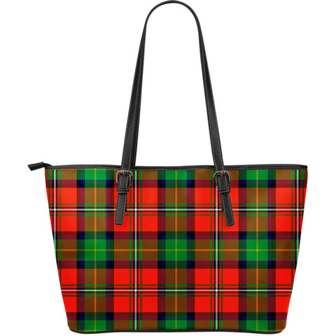 BOYD MODERN TARTAN SMALL LEATHER TOTE