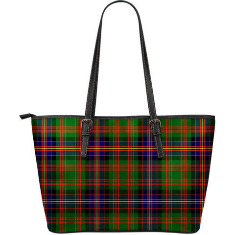 COCHRANE MODERN TARTAN LARGE LEATHER TOTE