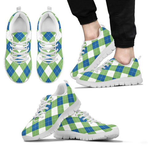 ARGYLE PATTERN BLUE-GREEN SNEAKERS 9