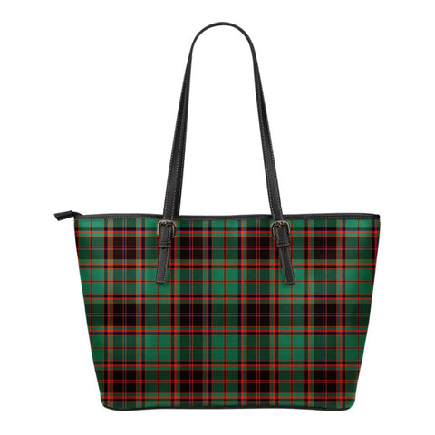 BUCHAN ANCIENT TARTAN SMALL LEATHER TOTE