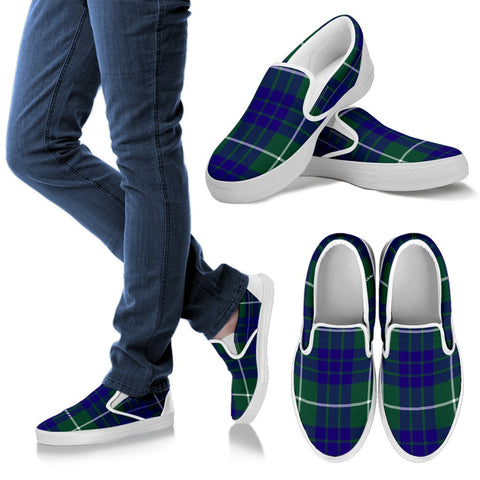 HAMILTON HUNTING MODERN TARTAN SLIP ONS