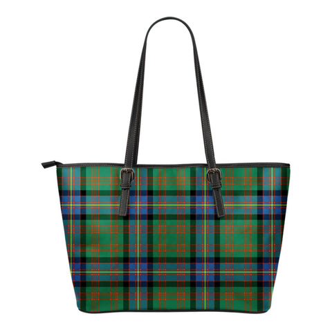 COCHRANE ANCIENT TARTAN LARGE LEATHER TOTE
