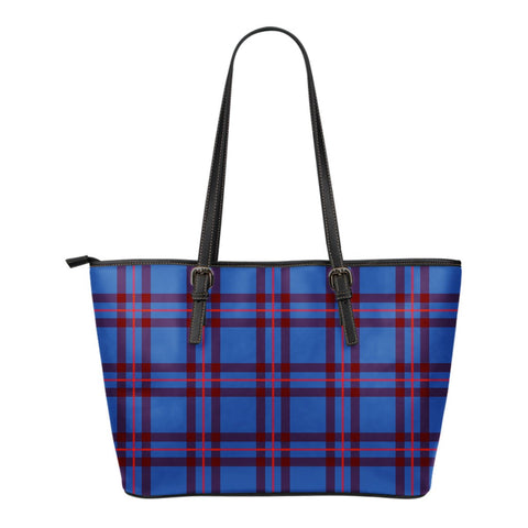 ELLIOT MODERN TARTAN SMALL LEATHER TOTE