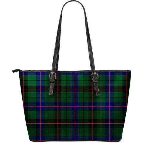 DAVIDSON MODERN TARTAN LARGE LEATHER TOTE