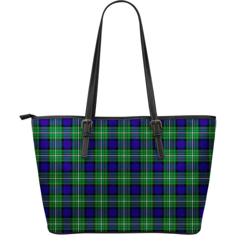 ALEXANDER TARTAN SMALL LEATHER TOTE