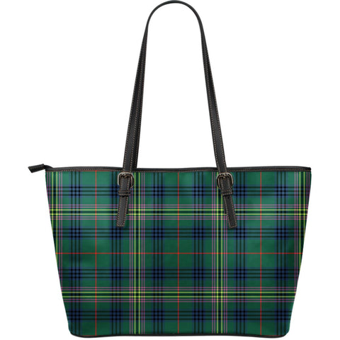 KENNEDY MODERN TARTAN SMALL LEATHER TOTE