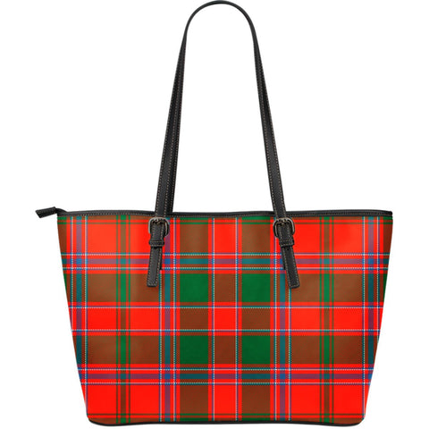DALZIEL MODERN TARTAN LARGE LEATHER TOTE