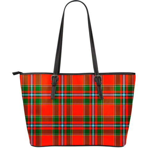 DRUMMOND OF PERTH TARTAN LARGE LEATHER TOTE