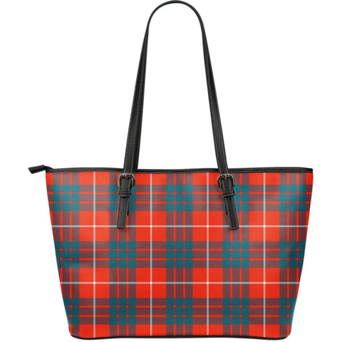 HAMILTON ANCIENT TARTAN LARGE LEATHER TOTE