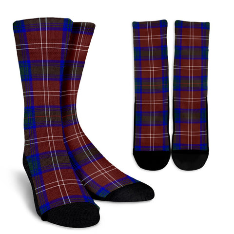 CHISHOLM HUNTING MODERN TARTAN CREW SOCKS