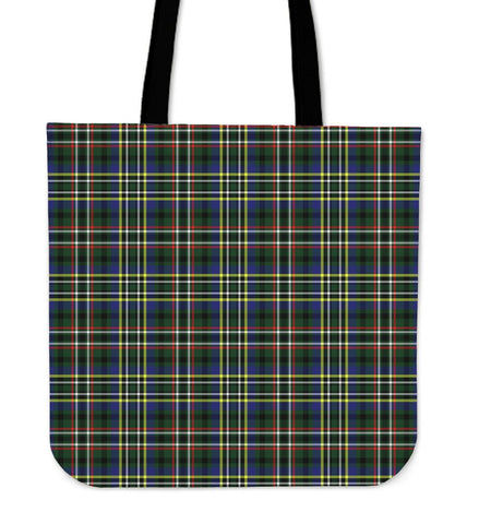 SCOTT GREEN MODERN TARTAN TOTE BAG