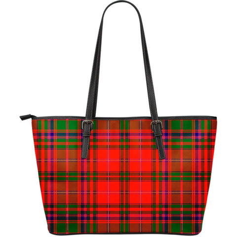 MACDOUGALL MODERN TARTAN SMALL LEATHER TOTE