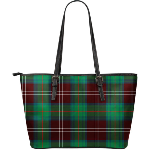 CHISHOLM HUNTING ANCIENT TARTAN LARGE LEATHER TOTE