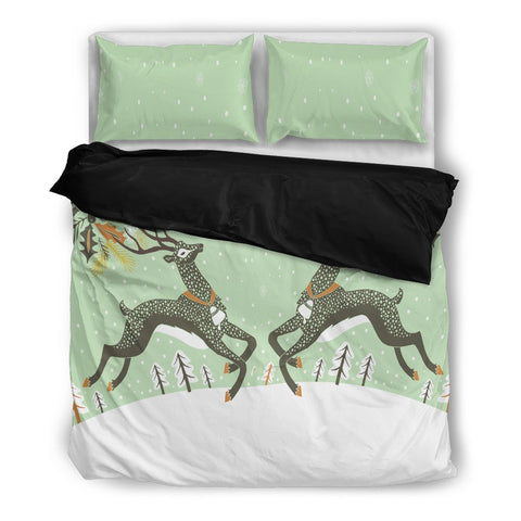 REINDEER CHRISTMAS BEDDING SET J1