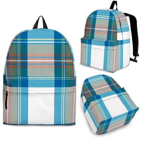 Stewart Muted Blue Tartan Backpack