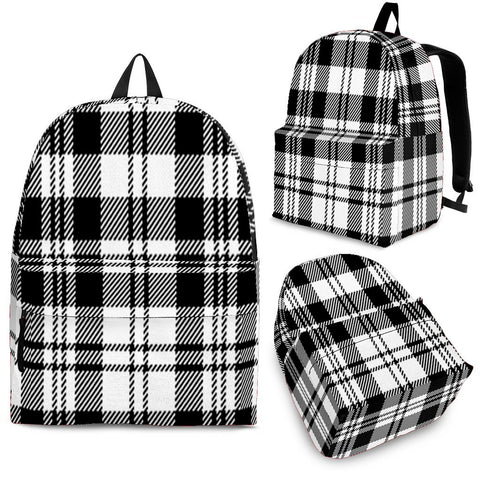 SCOTT BLACK & WHITE MODERN TARTAN BACKPACK
