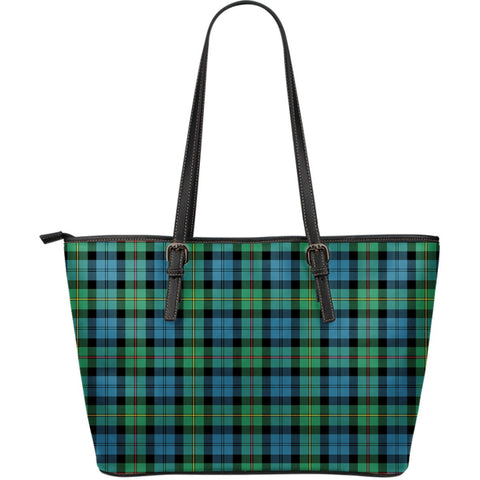 MACEWEN ANCIENT TARTAN LARGE LEATHER TOTE