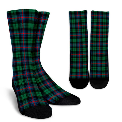 URQUHART BROAD RED ANCIENT TARTAN CREW SOCKS