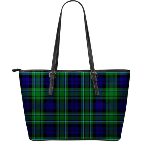 MACCALLUM MODERN TARTAN LARGE LEATHER TOTE
