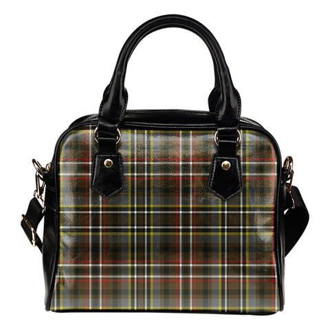 SCOTT GREEN WEATHERED TARTAN SHOULDER HANDBAG