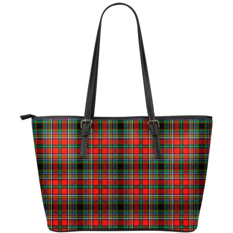 ANDERSON OF ARBRAKE TARTAN SMALL LEATHER TOTE