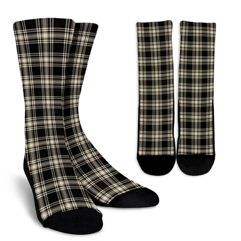 MENZIES BLACK & WHITE ANCIENT TARTAN CREW SOCKS