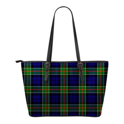 COLQUHOUN MODERN TARTAN LARGE LEATHER TOTE