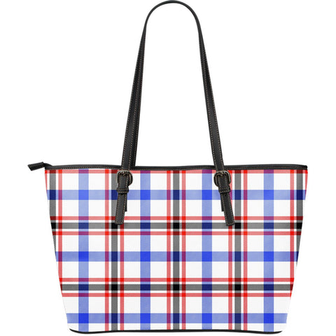 BOSWELL MODERN TARTAN LARGE LEATHER TOTE