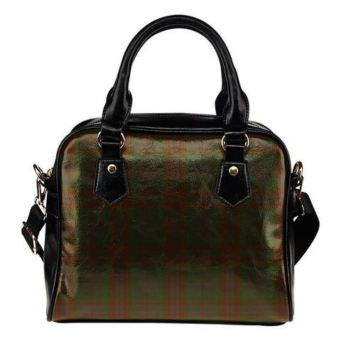 GRAY TARTAN SHOULDER HANDBAG