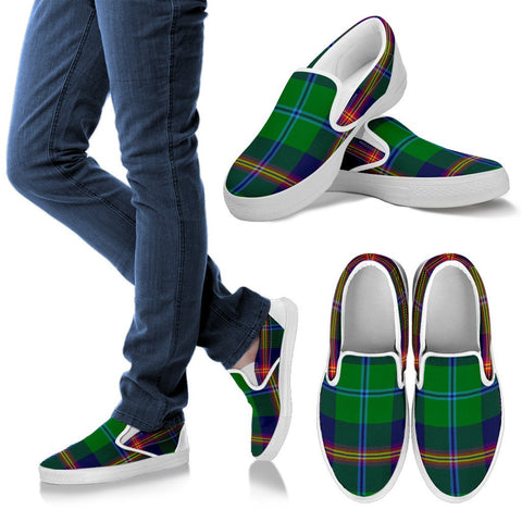 YOUNG MODERN TARTAN SLIP ONS