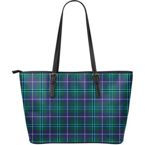 DOUGLAS MODERN TARTAN LARGE LEATHER TOTE