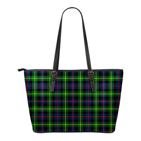 FARQUHARSON MODERN TARTAN LARGE LEATHER TOTE