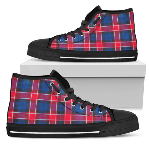 GRAHAM OF MENTEITH RED TARTAN CANVAS SHOES