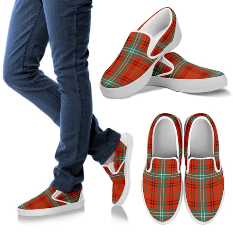 MORRISON RED ANCIENT TARTAN SLIP ONS