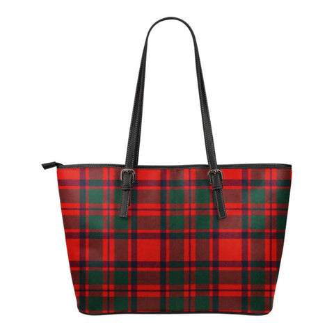MACINTOSH CLAN MODERN TARTAN SMALL LEATHER TOTE