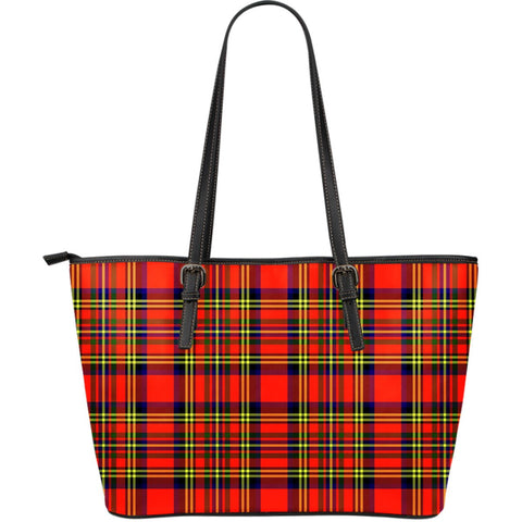 HEPBURN TARTAN SMALL LEATHER TOTE