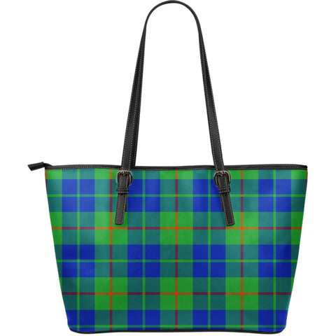 BARCLAY HUNTING ANCIENT TARTAN LARGE LEATHER TOTE