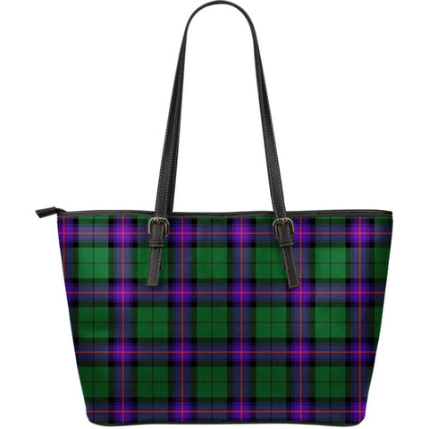 ARMSTRONG MODERN TARTAN LARGE LEATHER TOTE