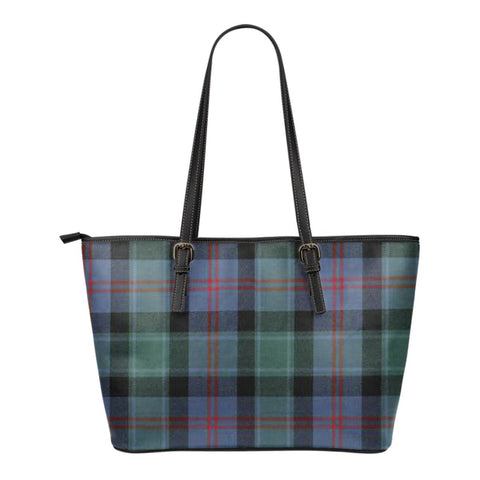 MCTAGGART ANCIENT TARTAN SMALL LEATHER TOTE