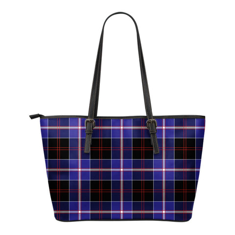DUNLOP MODERN TARTAN SMALL LEATHER TOTE