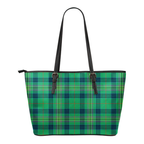 KENNEDY ANCIENT TARTAN SMALL LEATHER TOTE