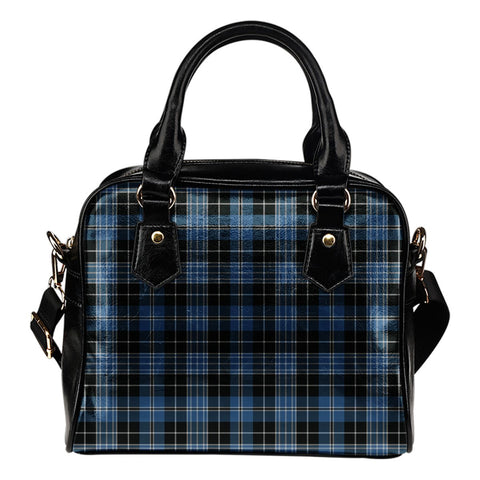CLERGY BLUE TARTAN SHOULDER HANDBAG