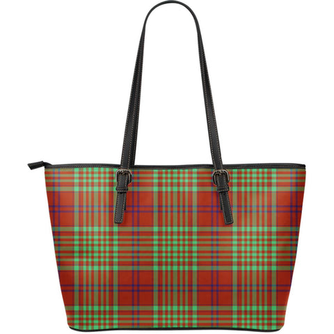 MACGILLIVRAY HUNTING ANCIENT TARTAN LARGE LEATHER TOTE